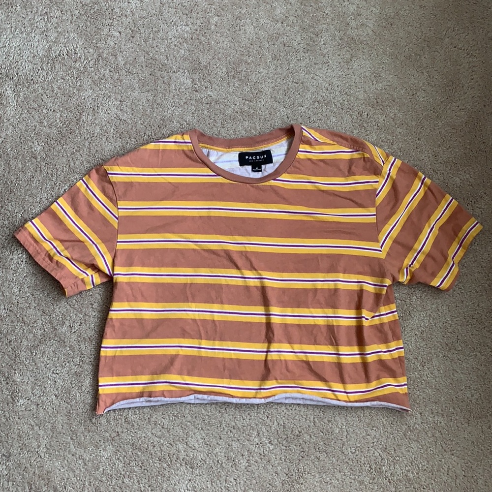 Striped cropped t-shirt